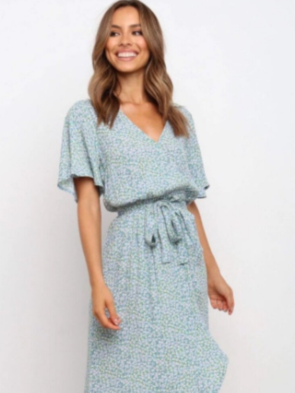 Petal & Pup - Issie Dress wrap floral midi dress - Picture 6 of 6